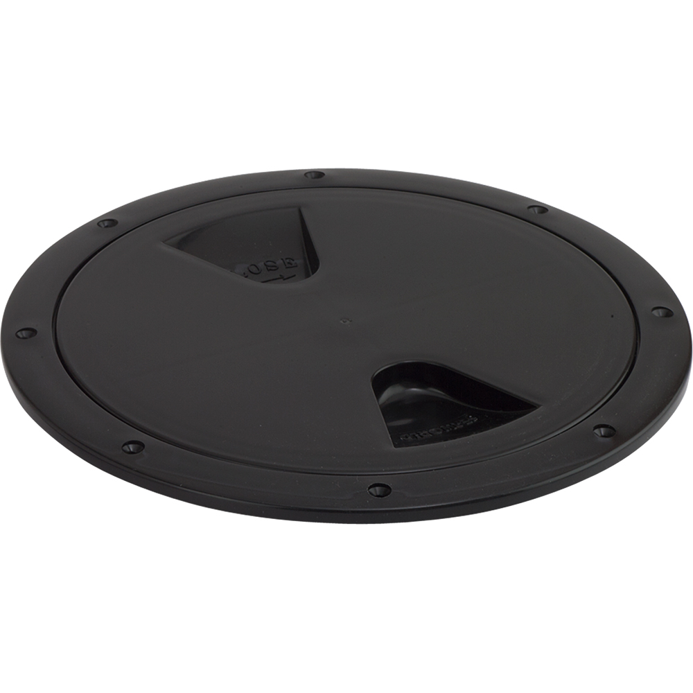 Sea-Dog Screw-Out Deck Plate - Black - 6", made by Sea-Dog - 335765-1 Sea-Dog Screw-Out Deck Plate - Black - 6", made by Sea-Dog - 335765-1