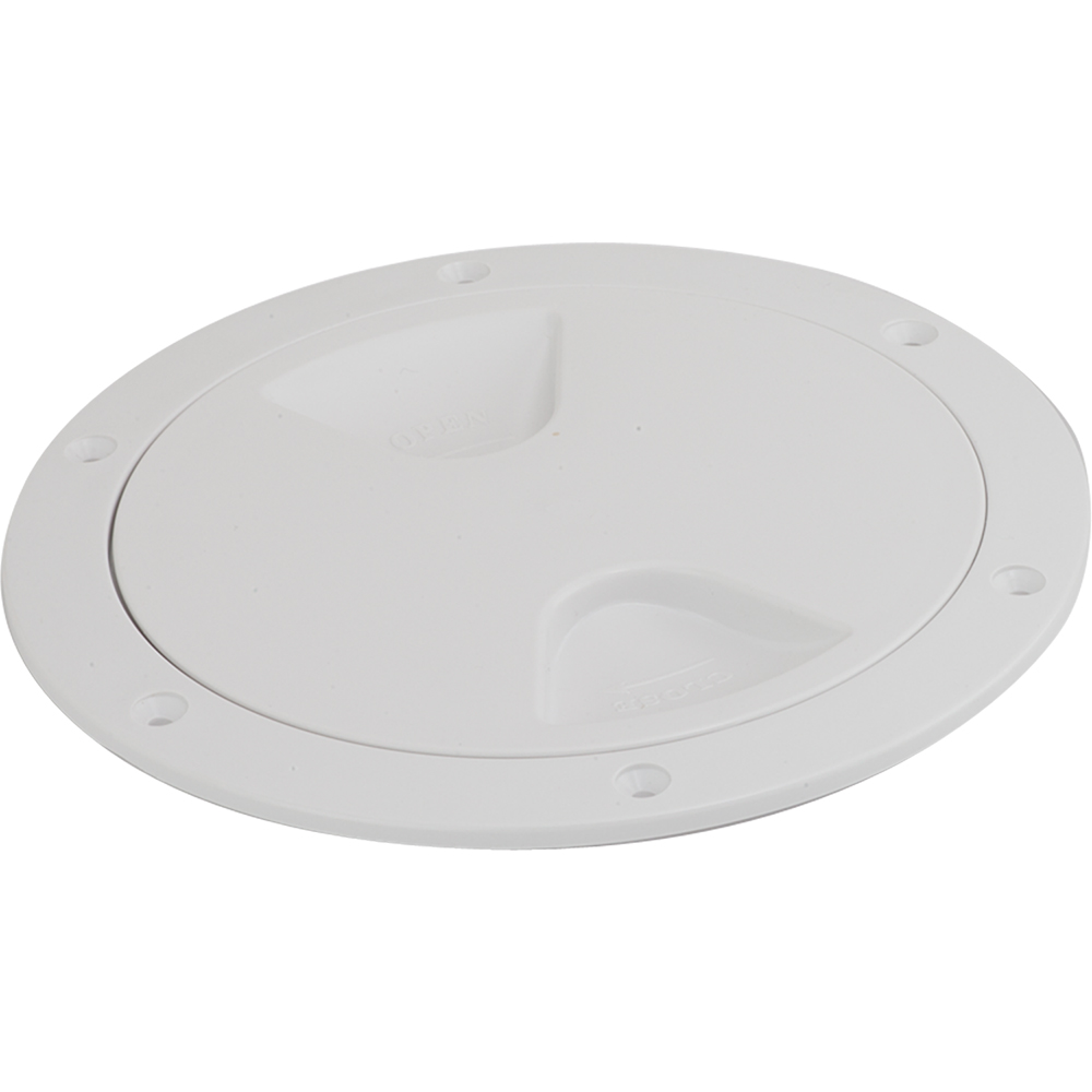Sea-Dog Screw-Out Deck Plate - White - 6", made by Sea-Dog - 335760-1 Sea-Dog Screw-Out Deck Plate - White - 6", made by Sea-Dog - 335760-1