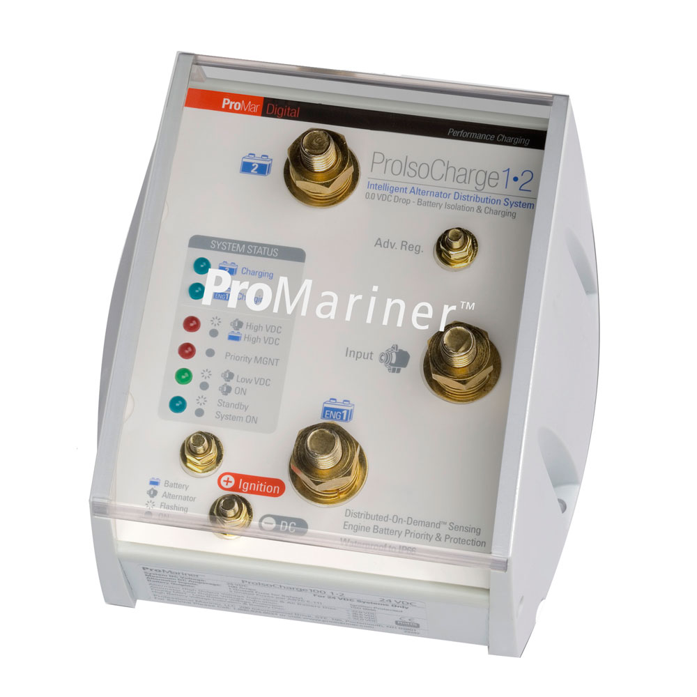ProMariner ProIsoCharge Battery Isolator 120Amp 1-Alt 2-Bat - 12V, made by ProMariner - 23121 ProMariner ProIsoCharge Battery Isolator 120Amp 1-Alt 2-Bat - 12V, made by ProMariner - 23121