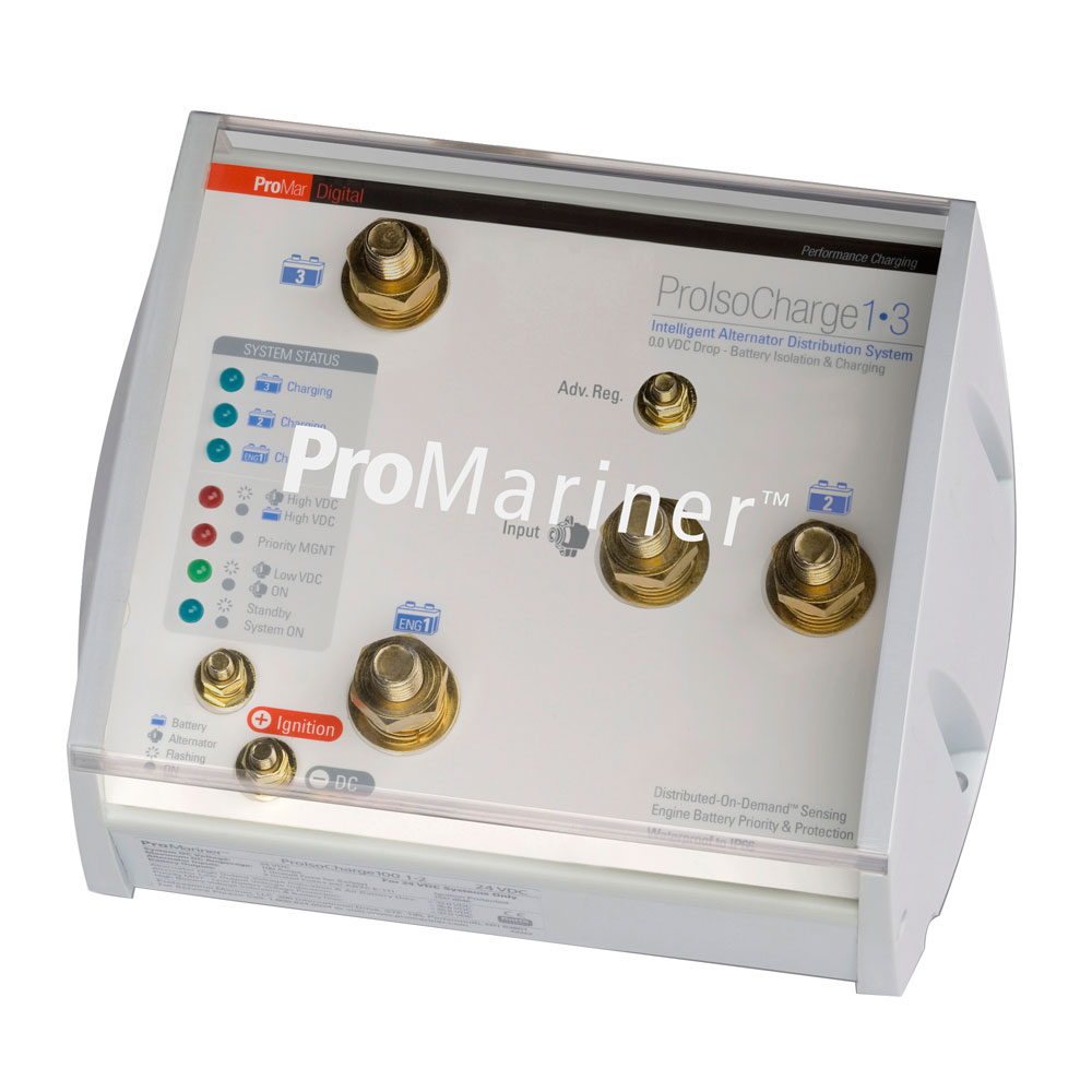 ProMariner ProIsoCharge Battery Isolator 180Amp 1-Alt 3-Bat - 12V, made by ProMariner - 23125 ProMariner ProIsoCharge Battery Isolator 180Amp 1-Alt 3-Bat - 12V, made by ProMariner - 23125