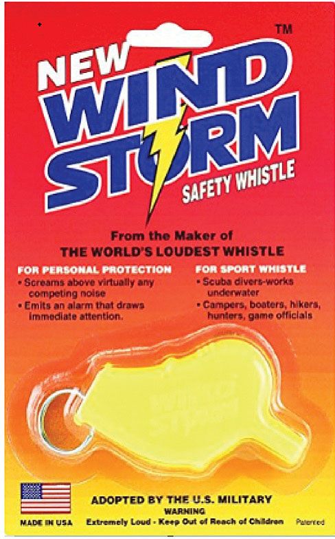 Windstorm Whistle Yellow, made by Storm - Windstorm Whistle Yellow, made by Storm -