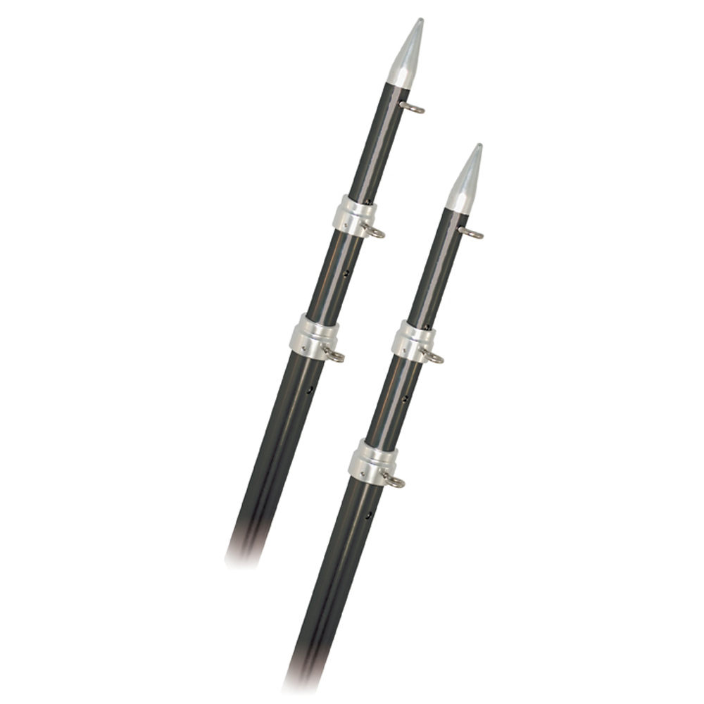 Rupp 15' Telescopic Carbon Fiber Outrigger Poles 1.5" - Silver, made by Rupp Marine - A0-1500-CFT Rupp 15' Telescopic Carbon Fiber Outrigger Poles 1.5" - Silver, made by Rupp Marine - A0-1500-CFT