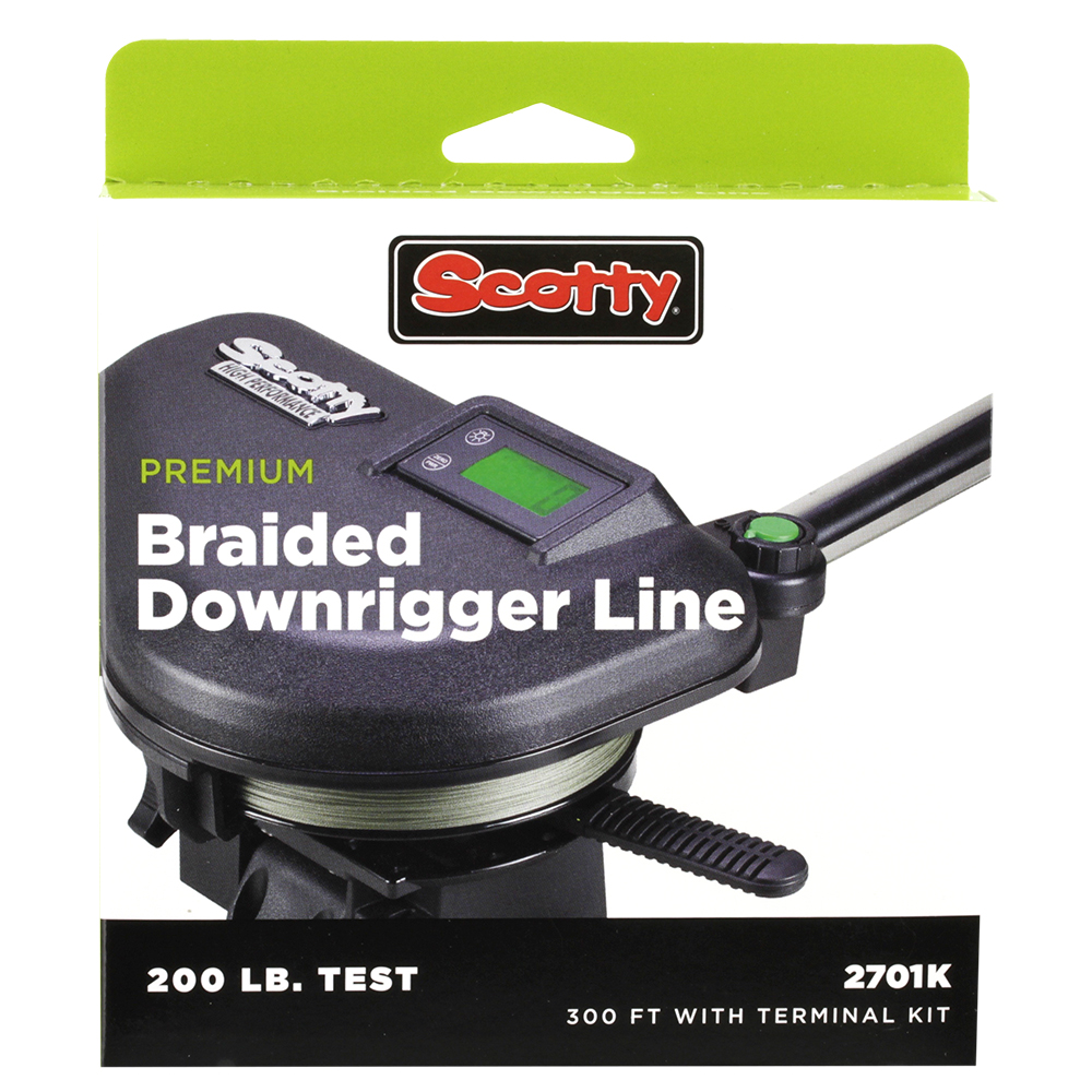 Scotty Premium Power Braid Downrigger Line - 200ft of 200lb Test, made by Scotty - 2700K Scotty Premium Power Braid Downrigger Line - 200ft of 200lb Test, made by Scotty - 2700K