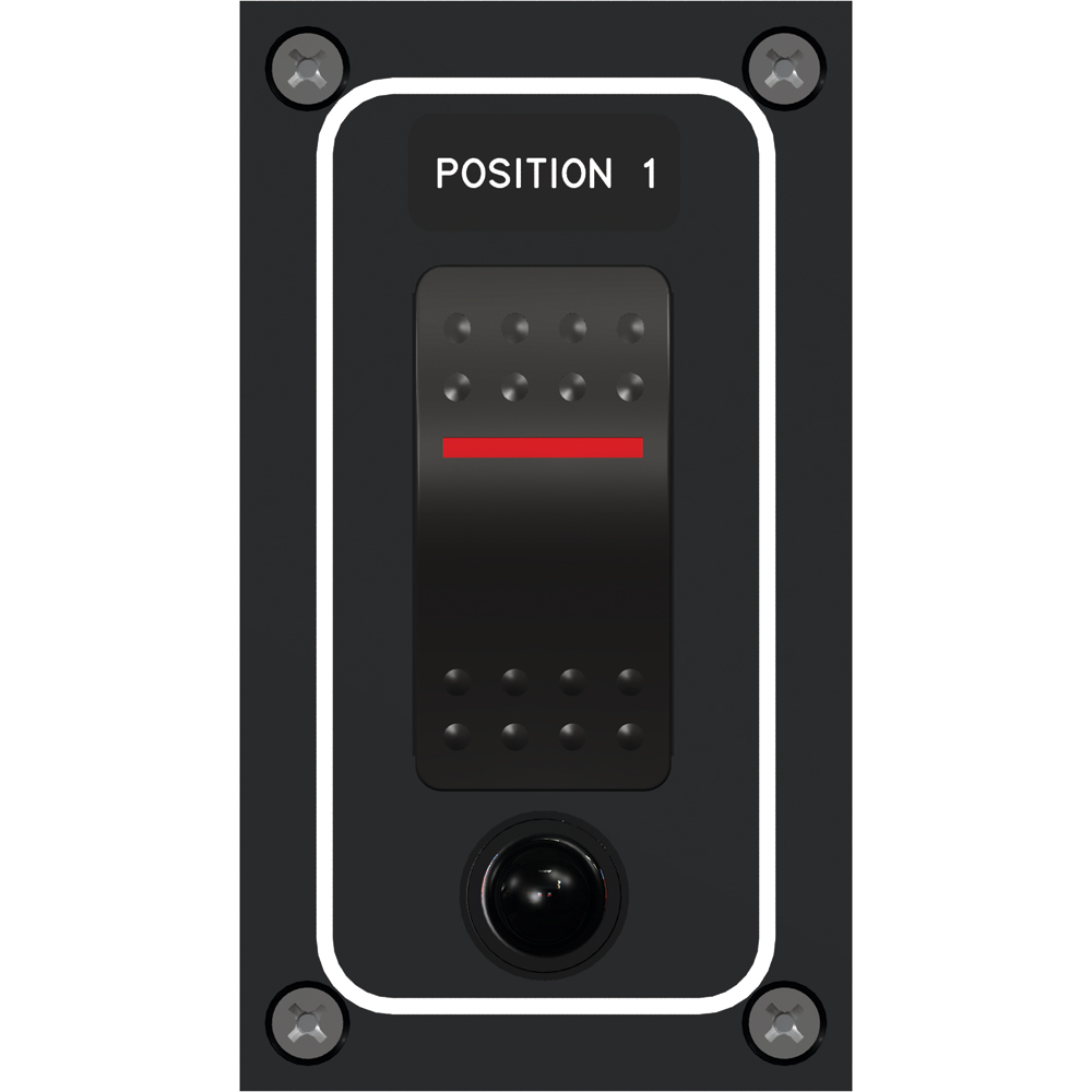 Paneltronics Waterproof Panel - DC 1-Position Illuminated Rocker Switch & Circuit Breaker, made by Paneltronics - 9960021B Paneltronics Waterproof Panel - DC 1-Position Illuminated Rocker Switch & Circuit Breaker, made by Paneltronics - 9960021B