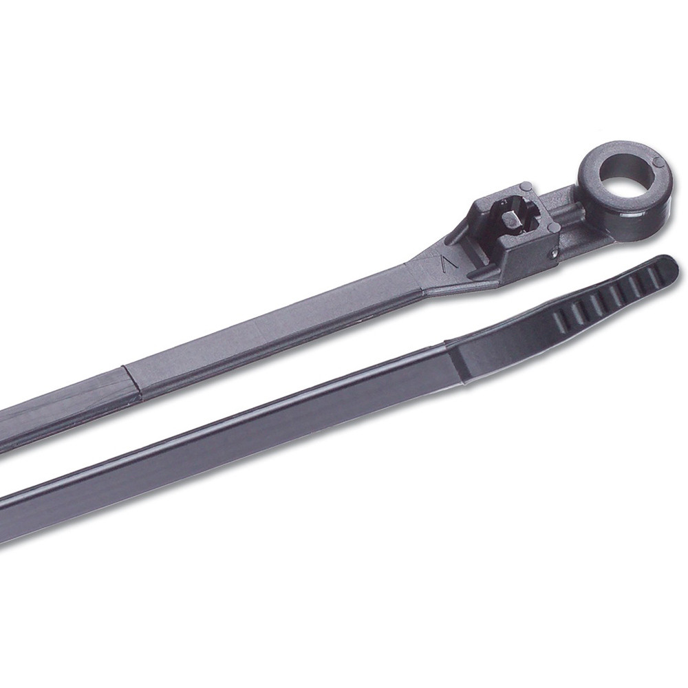 Ancor 6" UV Black Mounting Cable Zip Ties - 100 Pack, made by Ancor - 199253