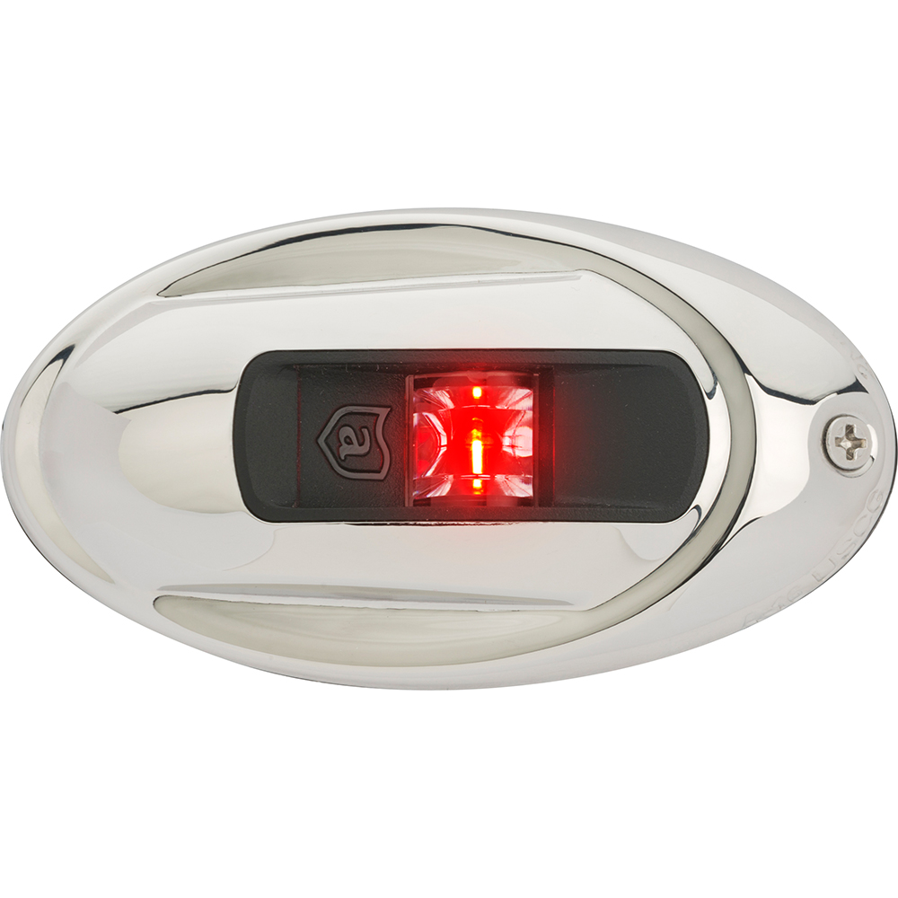 Attwood LightArmor Vertical Surface Mount Navigation Light - Oval - Port (red) - Stainless Steel - 2NM, made by Attwood Marine - NV4012SSR-7 Attwood LightArmor Vertical Surface Mount Navigation Light - Oval - Port (red) - Stainless Steel - 2NM, made by Attwood Marine - NV4012SSR-7