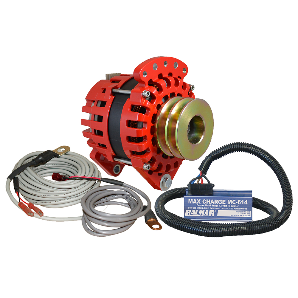 Balmar Alternator 3.15" Dual Foot Saddle Dual V Pulley Regulator & Temp Sensor - 170A Kit - 12V, made by Balmar - XT-DF-170-DV-KIT Balmar Alternator 3.15" Dual Foot Saddle Dual V Pulley Regulator & Temp Sensor - 170A Kit - 12V, made by Balmar - XT-DF-170-DV-KIT