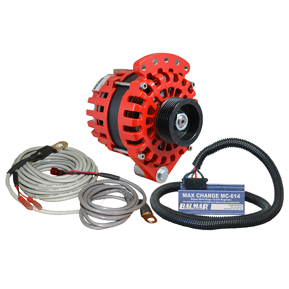 Balmar Alternator 1-2" Single Foot K6 Serpentine Pulley Regulator & Temp Sensor - 170A Kit - 12V, made by Balmar - XT-SF-170-K6-KIT Balmar Alternator 1-2" Single Foot K6 Serpentine Pulley Regulator & Temp Sensor - 170A Kit - 12V, made by Balmar - XT-SF-170-K6-KIT