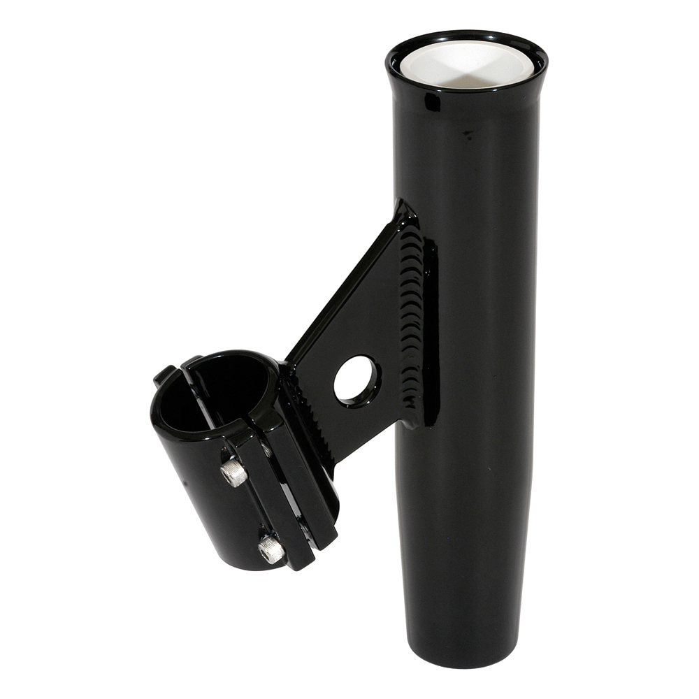 Lee's Clamp-On Rod Holder - Black Aluminum - Vertical Mount - Fits 2.375" O.D. Pipe, made by Lee's Tackle - RA5005BK Lee's Clamp-On Rod Holder - Black Aluminum - Vertical Mount - Fits 2.375" O.D. Pipe, made by Lee's Tackle - RA5005BK