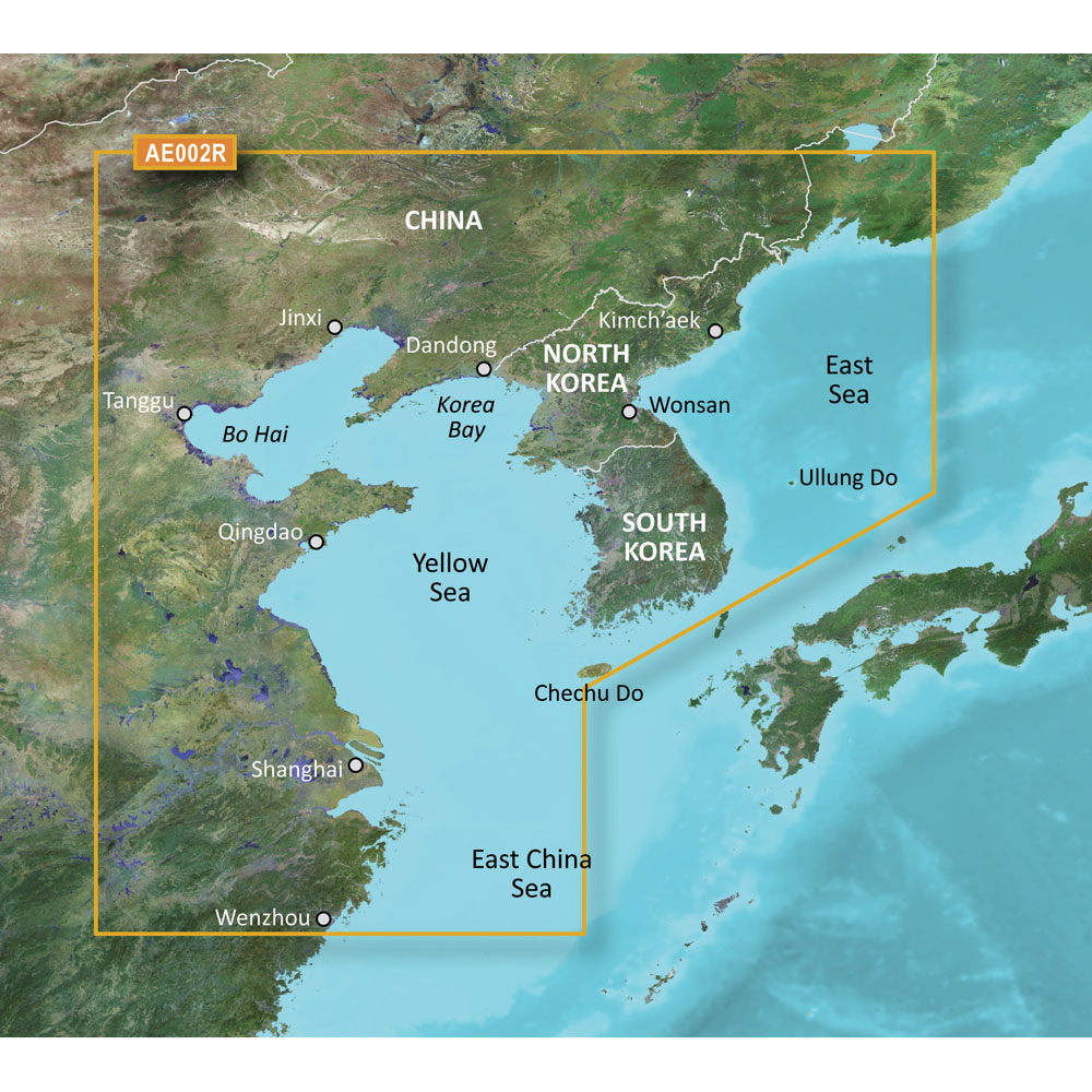 Garmin BlueChart® g3 HD - HXAE002R - Yellow Sea - microSD™/SD™, made by Garmin - 010-C0877-20 Garmin BlueChart® g3 HD - HXAE002R - Yellow Sea - microSD™/SD™, made by Garmin - 010-C0877-20