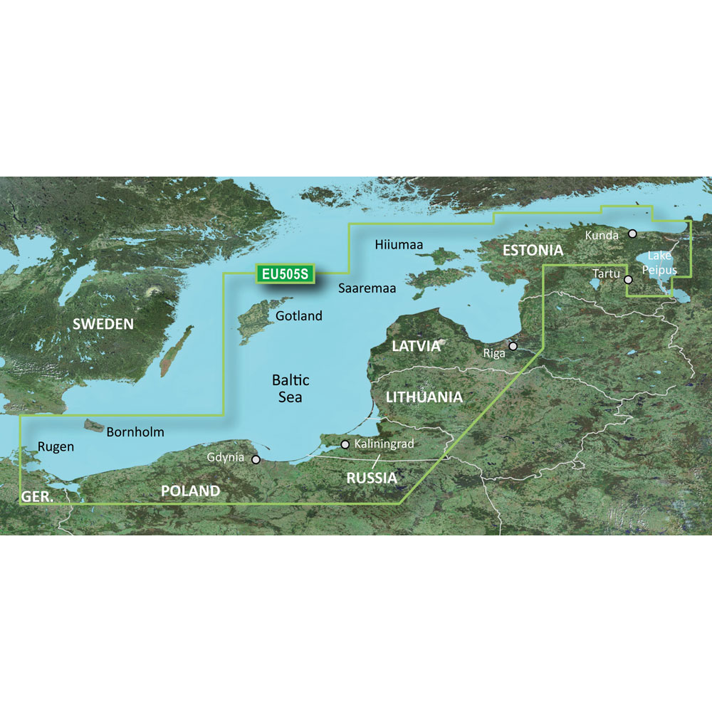 Garmin BlueChart® g3 HD - HXEU065R - Baltic Sea East Coast - microSD™/SD™, made by Garmin - 010-C0849-20 Garmin BlueChart® g3 HD - HXEU065R - Baltic Sea East Coast - microSD™/SD™, made by Garmin - 010-C0849-20