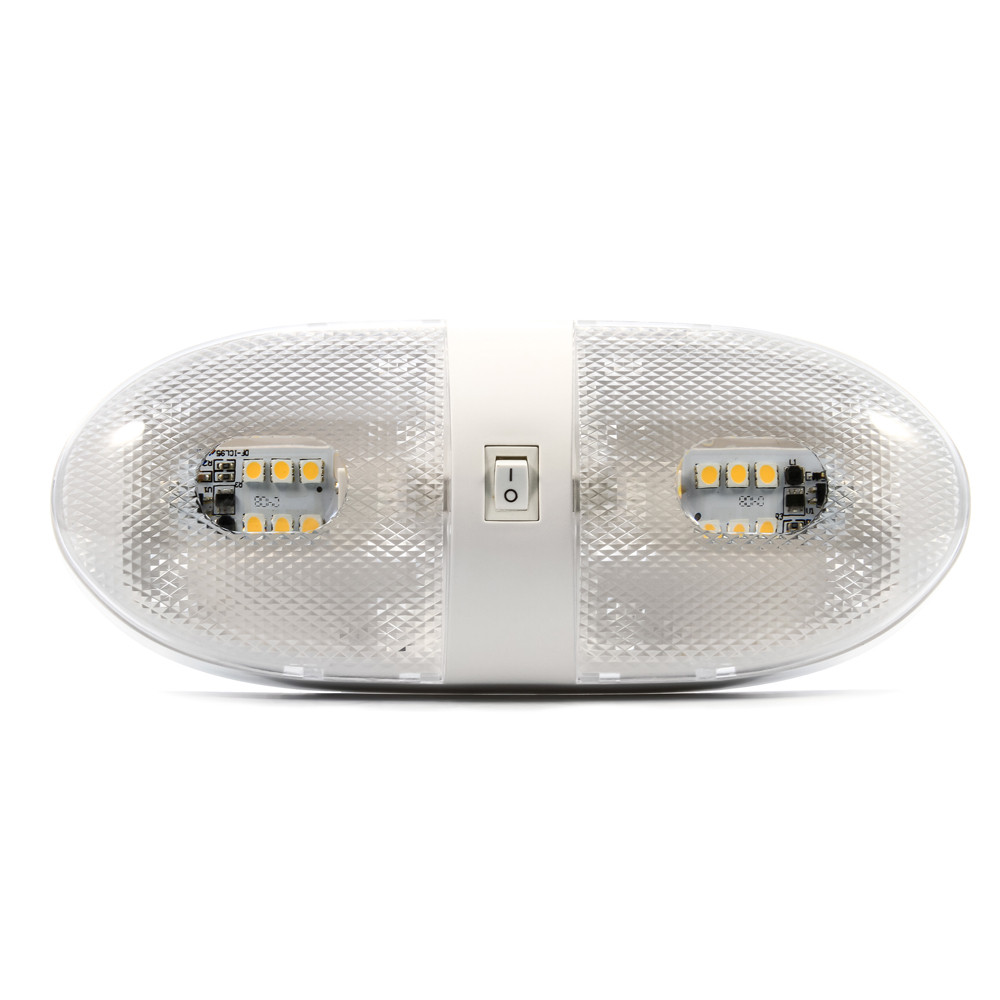 Camco LED Double Dome Light - 12VDC - 320 Lumens, made by Camco - 41321
