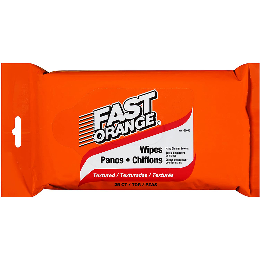 Permatex Fast Orange Heavy Duty Hand Cleaner Wipes - 25-Piece, made by Permatex - 25050 Permatex Fast Orange Heavy Duty Hand Cleaner Wipes - 25-Piece, made by Permatex - 25050
