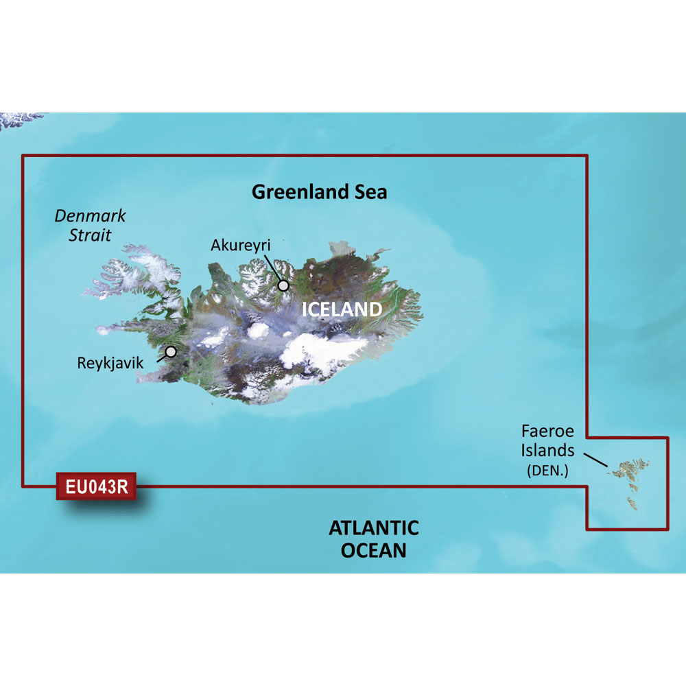 Garmin BlueChart® g3 HD - HXEU043R - Iceland & Faeroe Islands - microSD™/SD™, made by Garmin - 010-C0780-20 Garmin BlueChart® g3 HD - HXEU043R - Iceland & Faeroe Islands - microSD™/SD™, made by Garmin - 010-C0780-20