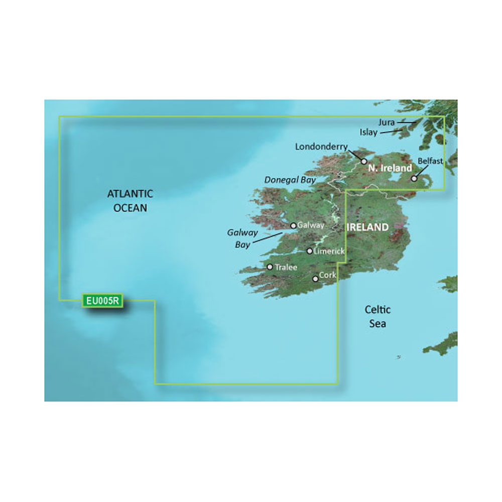 Garmin BlueChart® g3 HD - HEU005R - Ireland, West Coast - microSD™/SD™, made by Garmin - 010-C0764-20 Garmin BlueChart® g3 HD - HEU005R - Ireland, West Coast - microSD™/SD™, made by Garmin - 010-C0764-20