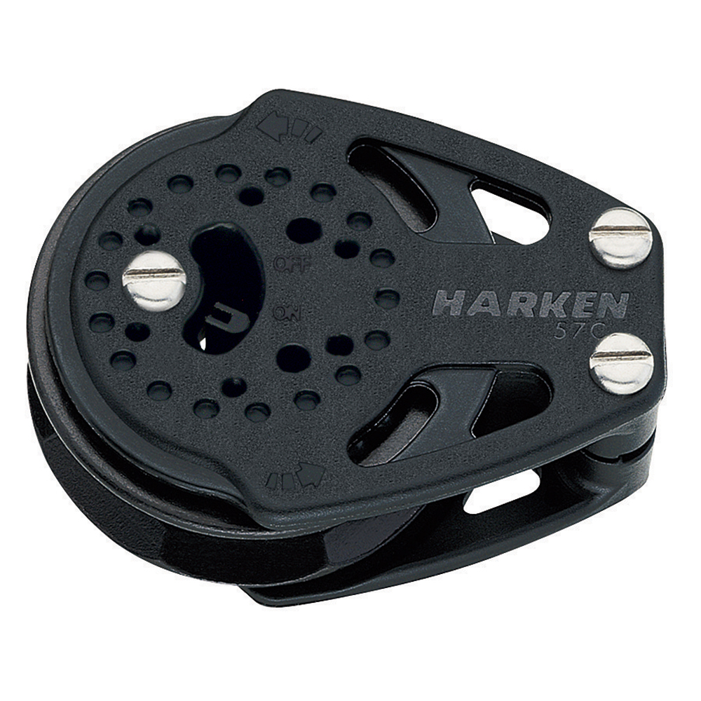 Harken 57mm Single Carbo Ratchet Cheek Block, made by Harken - 2137 Harken 57mm Single Carbo Ratchet Cheek Block, made by Harken - 2137