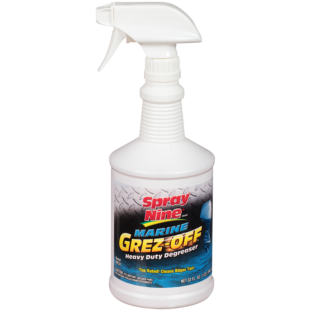 Spray Nine Marine Grez-Off Heavy Duty Degreaser - 32oz Round Bottle, made by Spray Nine - Spray Nine Marine Grez-Off Heavy Duty Degreaser - 32oz Round Bottle, made by Spray Nine -