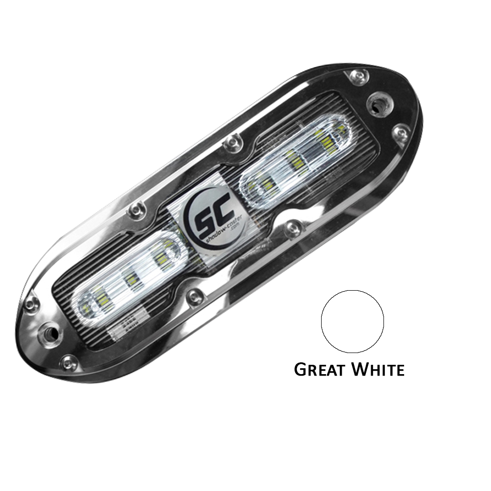 Shadow-Caster SCM-6 LED Underwater Light w/20' Cable - 316 SS Housing - Great White, made by Shadow-Caster LED Lighting - SCM-6-GW-20 Shadow-Caster SCM-6 LED Underwater Light w/20' Cable - 316 SS Housing - Great White, made by Shadow-Caster LED Lighting - SCM-6-GW-20