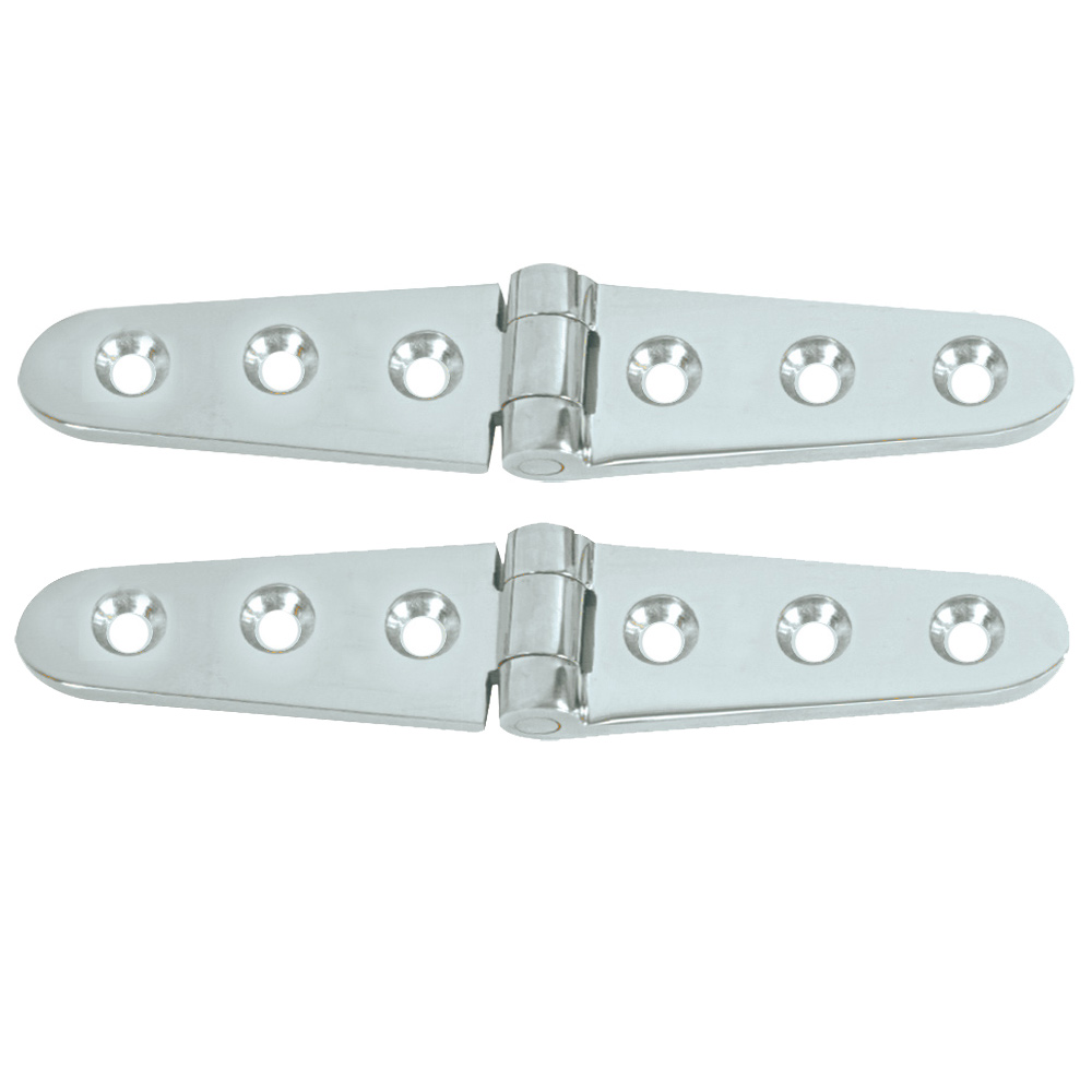 Whitecap Strap Hinge - CP/Brass - 6" x 1-1/8" - Pair, made by Whitecap - S-605C Whitecap Strap Hinge - CP/Brass - 6" x 1-1/8" - Pair, made by Whitecap - S-605C