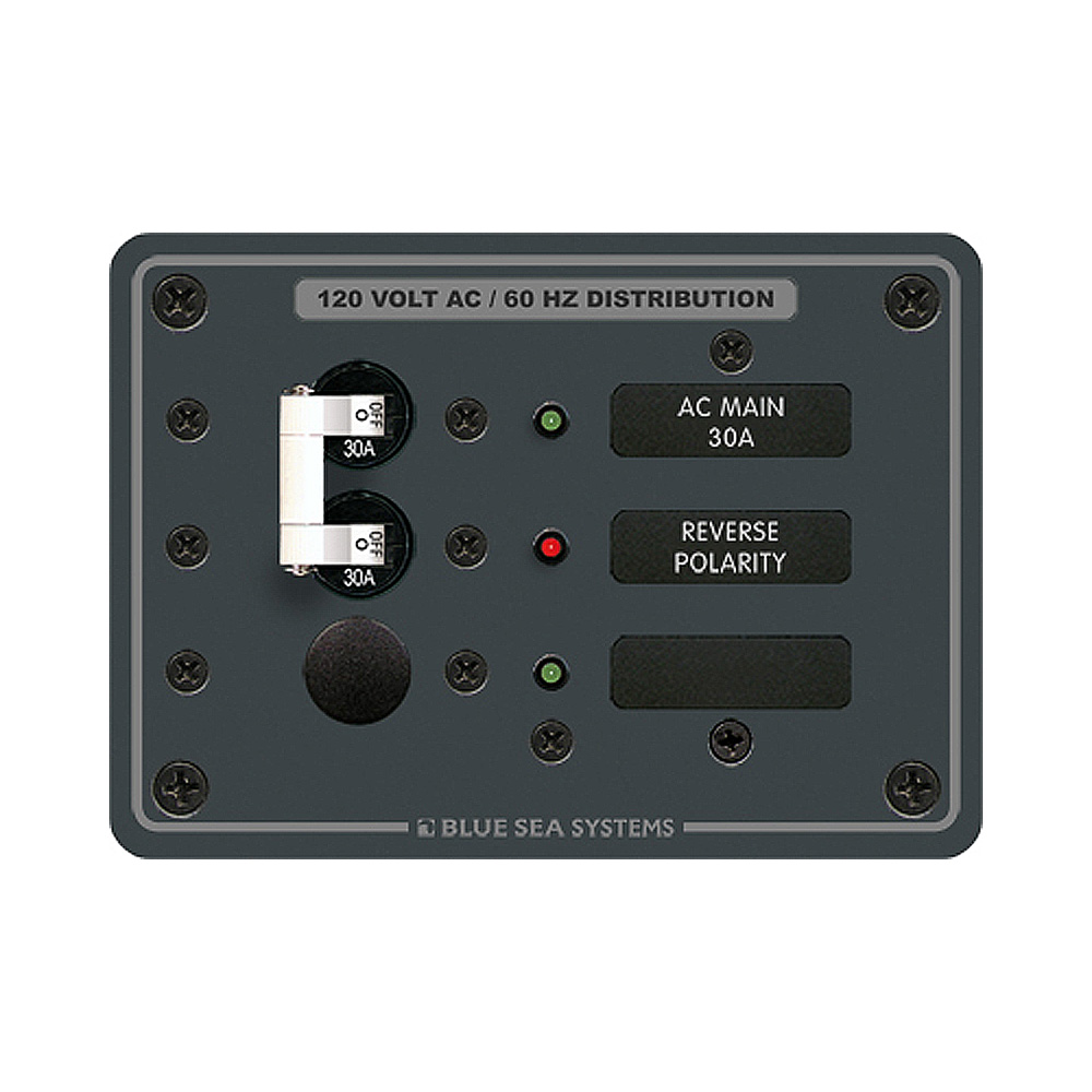 Blue Sea 8029 AC Main +1 Position Breaker Panel - White Switches, made by Blue Sea Systems - 8029 Blue Sea 8029 AC Main +1 Position Breaker Panel - White Switches, made by Blue Sea Systems - 8029