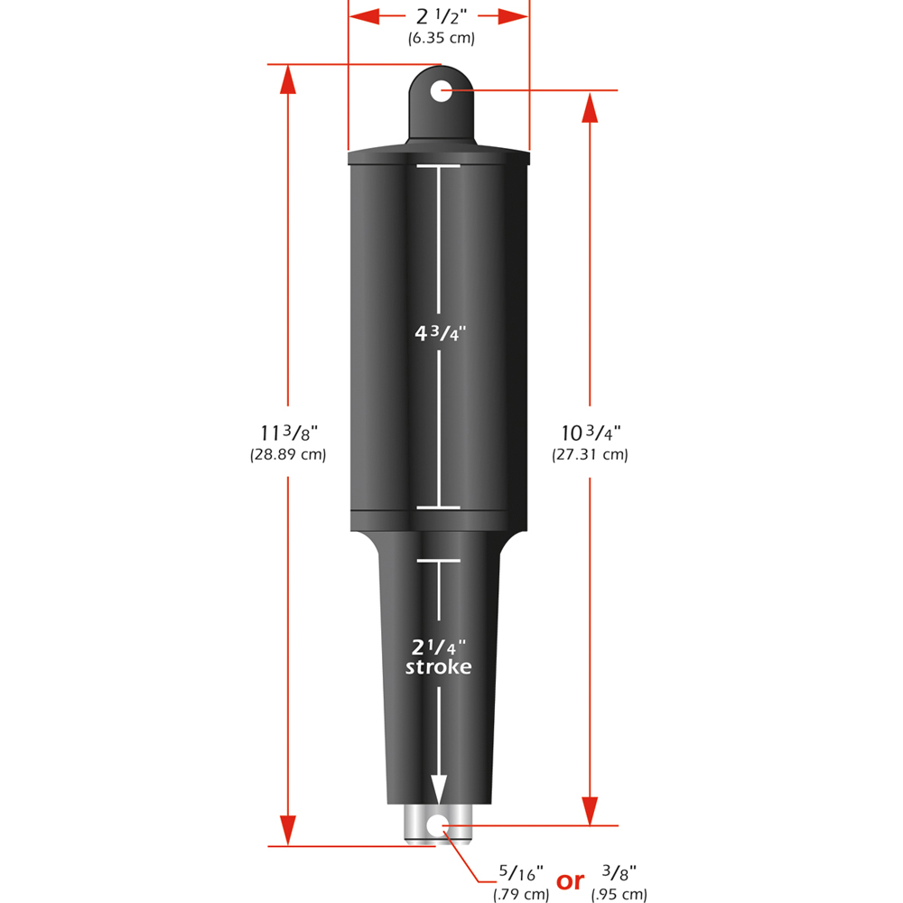 Lenco 101XD Extreme Duty Actuator - 12V - 2-1/4" Stroke - 5/16" Hardware, made by Lenco Marine - 15055-001 Lenco 101XD Extreme Duty Actuator - 12V - 2-1/4" Stroke - 5/16" Hardware, made by Lenco Marine - 15055-001