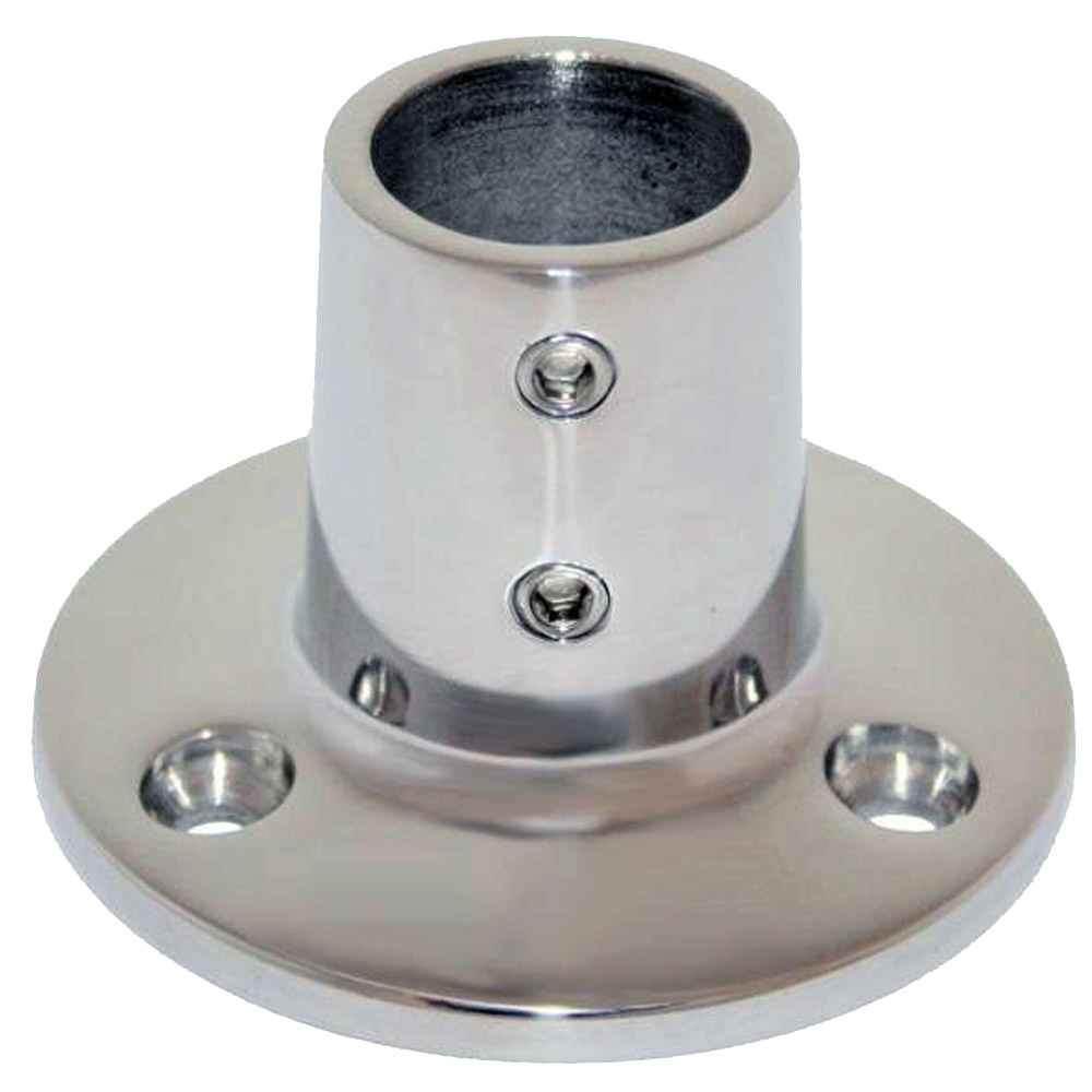 Whitecap ⅞" O.D. 90° Round Base SS Rail Fitting, made by Whitecap - 6039C Whitecap ⅞" O.D. 90° Round Base SS Rail Fitting, made by Whitecap - 6039C