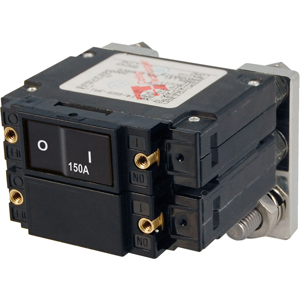 Blue Sea 7475 C-Series Flat Rocker Circuit Breakers, Single and Double Pole - 150 Amp, made by Blue Sea Systems - 7475
