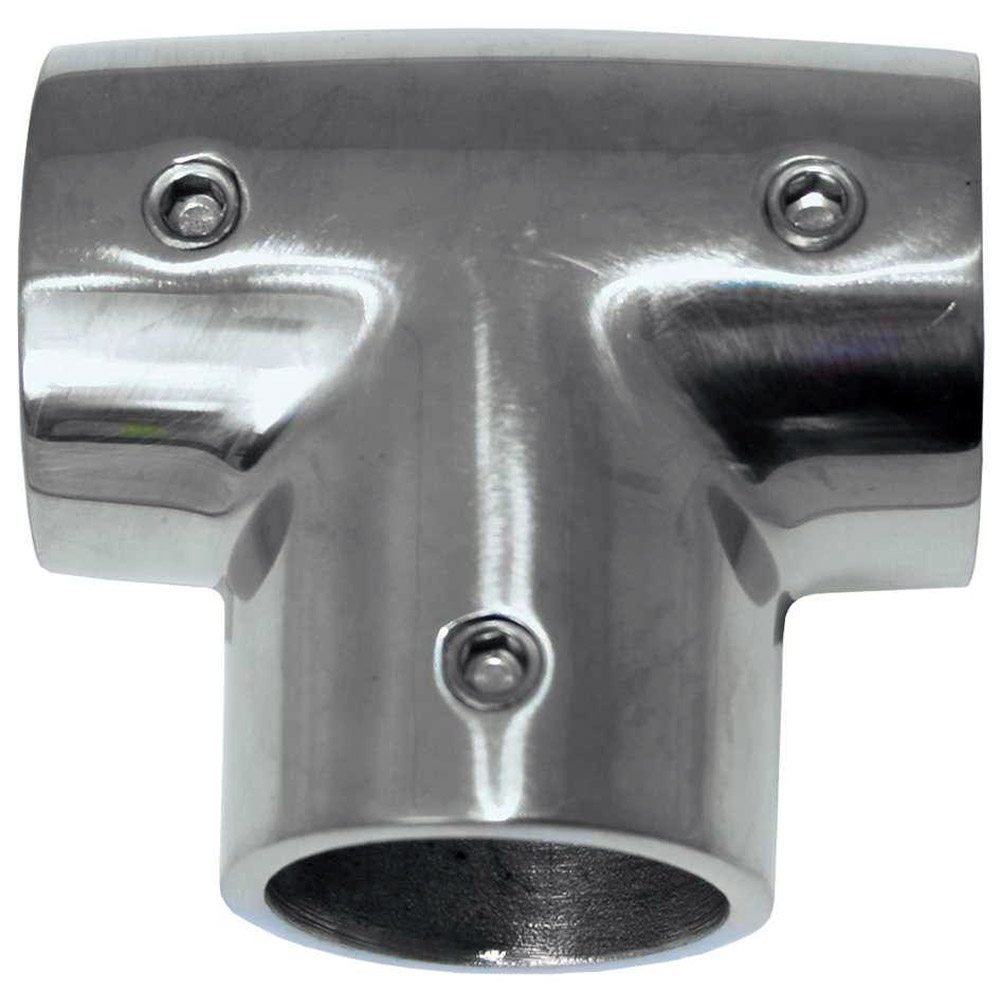 Whitecap 1" O.D. 90° SS Tee Rail Fitting, made by Whitecap - 6143C Whitecap 1" O.D. 90° SS Tee Rail Fitting, made by Whitecap - 6143C