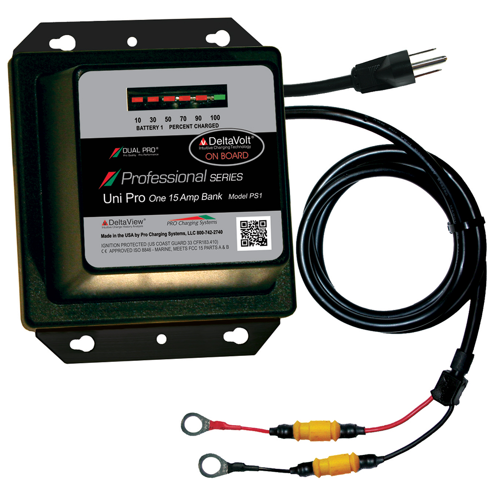 Dual Pro Professional Series Battery Charger - 15A - 1-Bank - 12V, made by Dual Pro - PS1 Dual Pro Professional Series Battery Charger - 15A - 1-Bank - 12V, made by Dual Pro - PS1