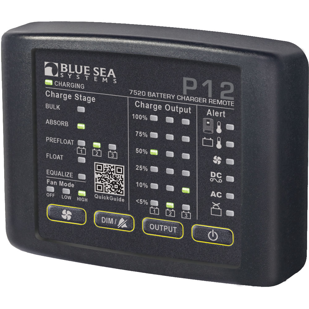 Blue Sea 7520 P12 LED Remote f/Battery Chargers, made by Blue Sea Systems - 7520 Blue Sea 7520 P12 LED Remote f/Battery Chargers, made by Blue Sea Systems - 7520