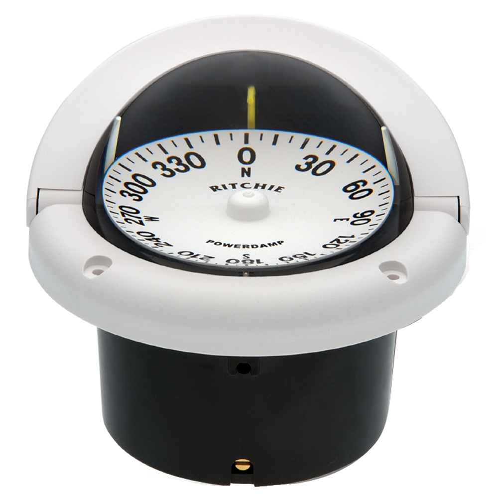 Ritchie HF-742W Helmsman Compass - Flush Mount - White, made by Ritchie - HF-742W Ritchie HF-742W Helmsman Compass - Flush Mount - White, made by Ritchie - HF-742W