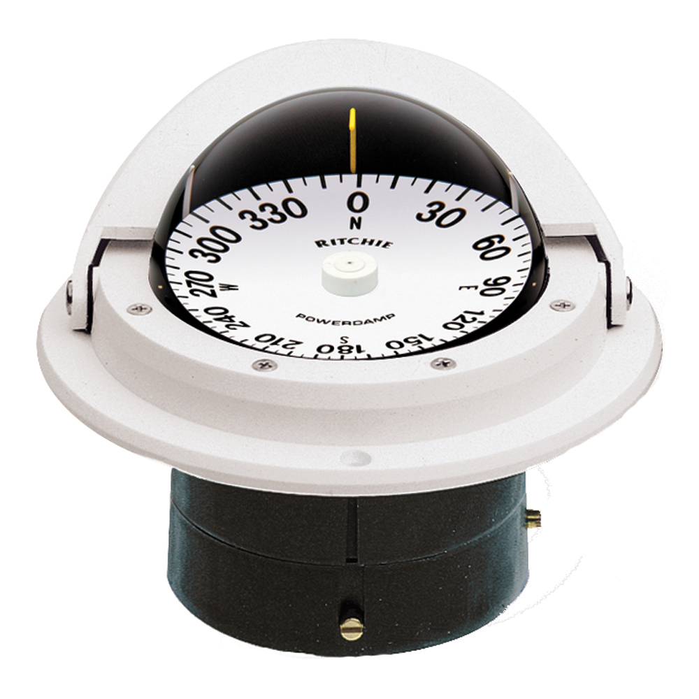 Ritchie F-82W Voyager Compass - Flush Mount - White, made by Ritchie - F-82W Ritchie F-82W Voyager Compass - Flush Mount - White, made by Ritchie - F-82W