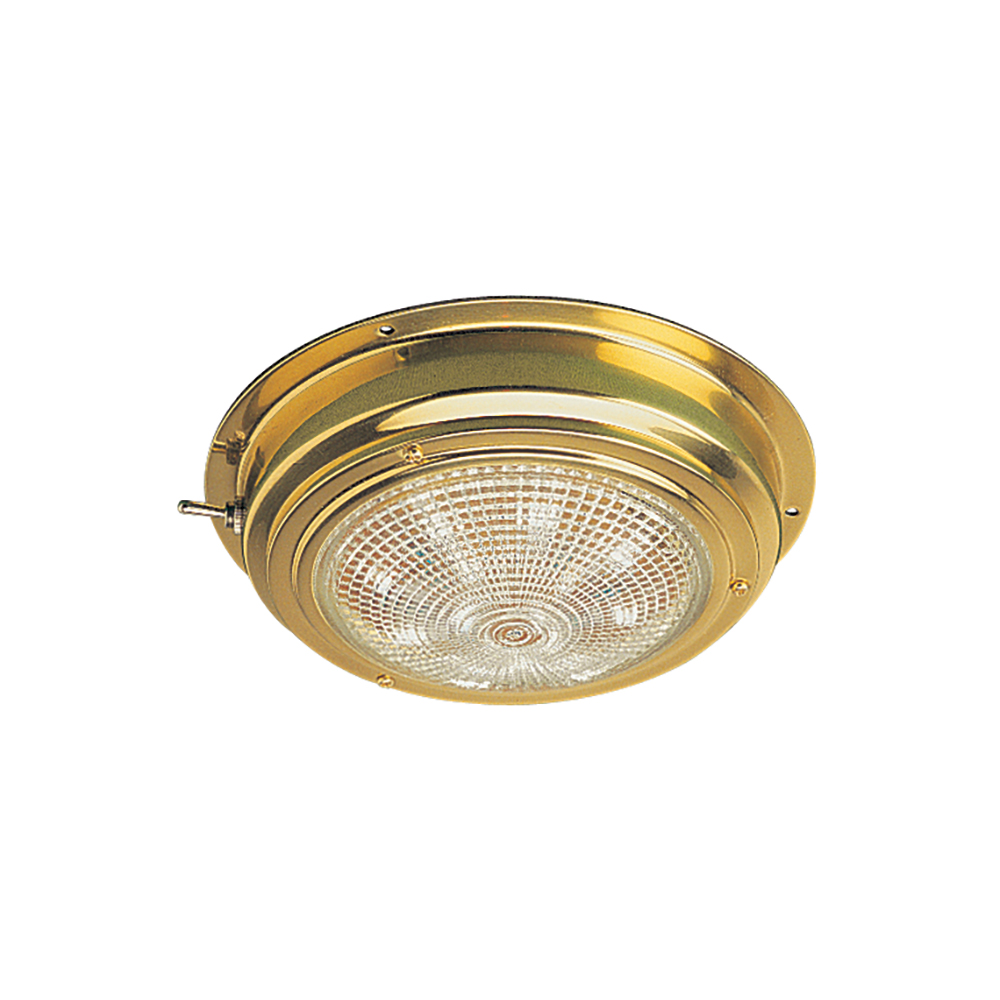 Sea-Dog Brass LED Dome Light - 4" Lens, made by Sea-Dog - 400198-1