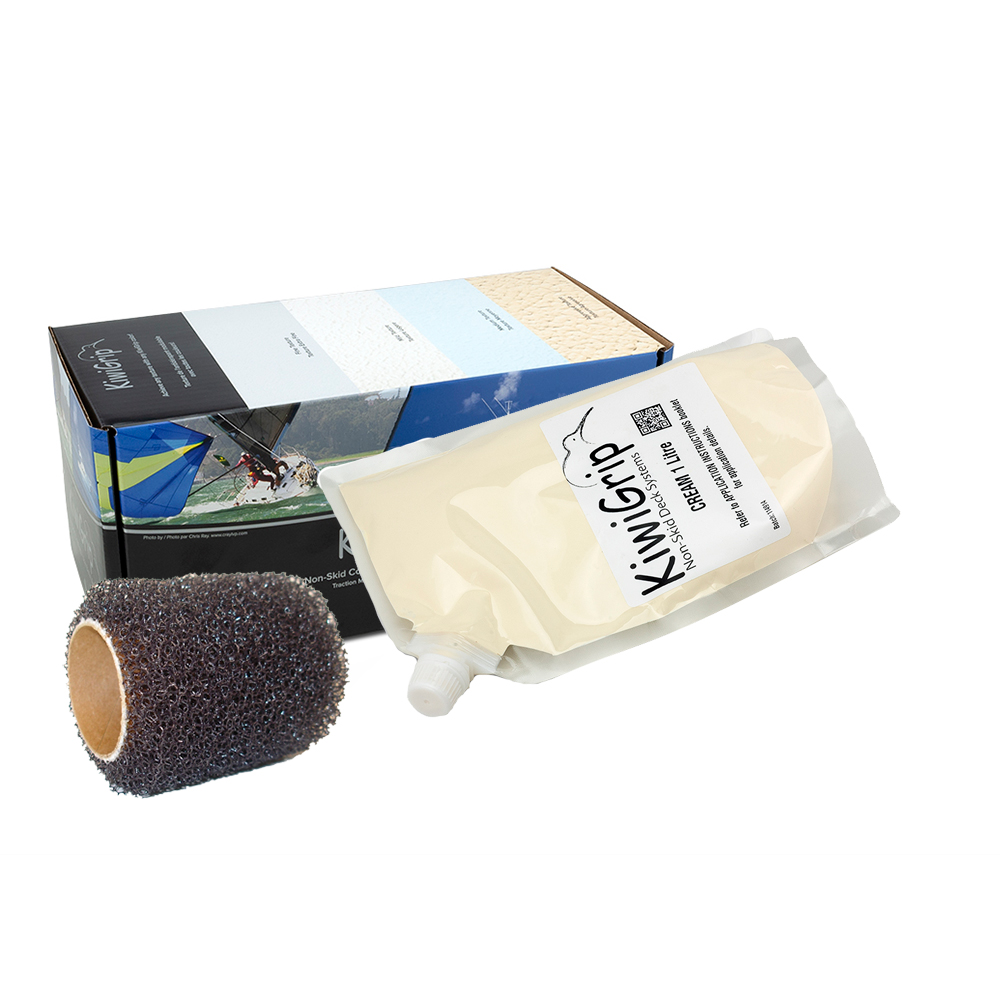 KiwiGrip 1 Liter Pouch - Cream w/4" Roller, made by KiwiGrip - KG-1CP-R KiwiGrip 1 Liter Pouch - Cream w/4" Roller, made by KiwiGrip - KG-1CP-R