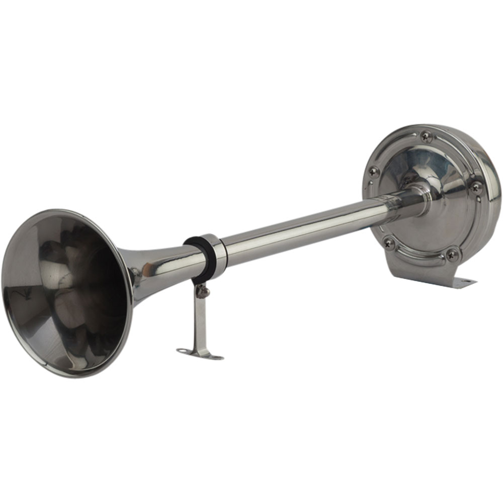 Sea-Dog MaxBlast Stainless Steel Trumpet 12V Horn - Single, made by Sea-Dog - 431510-1 Sea-Dog MaxBlast Stainless Steel Trumpet 12V Horn - Single, made by Sea-Dog - 431510-1