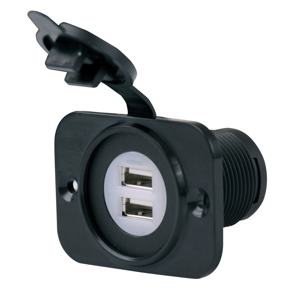 Marinco SeaLink® Deluxe Dual USB Charger Receptacle, made by Marinco - 12VDUSB Marinco SeaLink® Deluxe Dual USB Charger Receptacle, made by Marinco - 12VDUSB