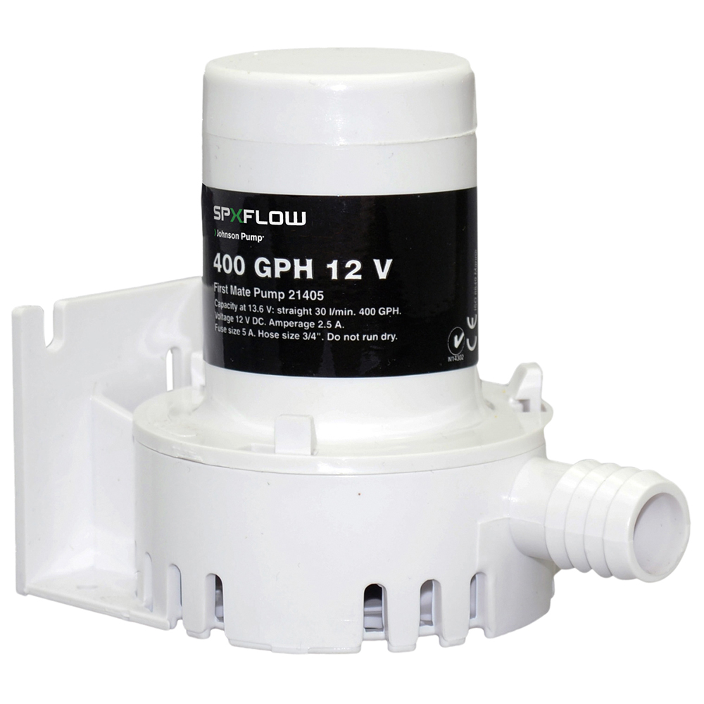 Johnson Pump 400 GPH 12V Bilge Pump - Barbed Port, made by Johnson Pump - JP-21405 Johnson Pump 400 GPH 12V Bilge Pump - Barbed Port, made by Johnson Pump - JP-21405