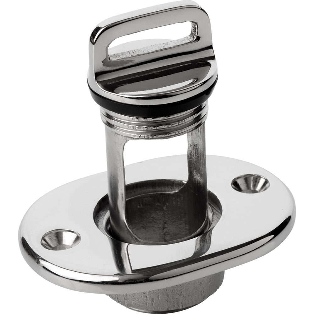 Sea-Dog Oblong Captive Garboard Drain & Plug - 316 Stainless Steel, made by Sea-Dog - 520065-1 Sea-Dog Oblong Captive Garboard Drain & Plug - 316 Stainless Steel, made by Sea-Dog - 520065-1