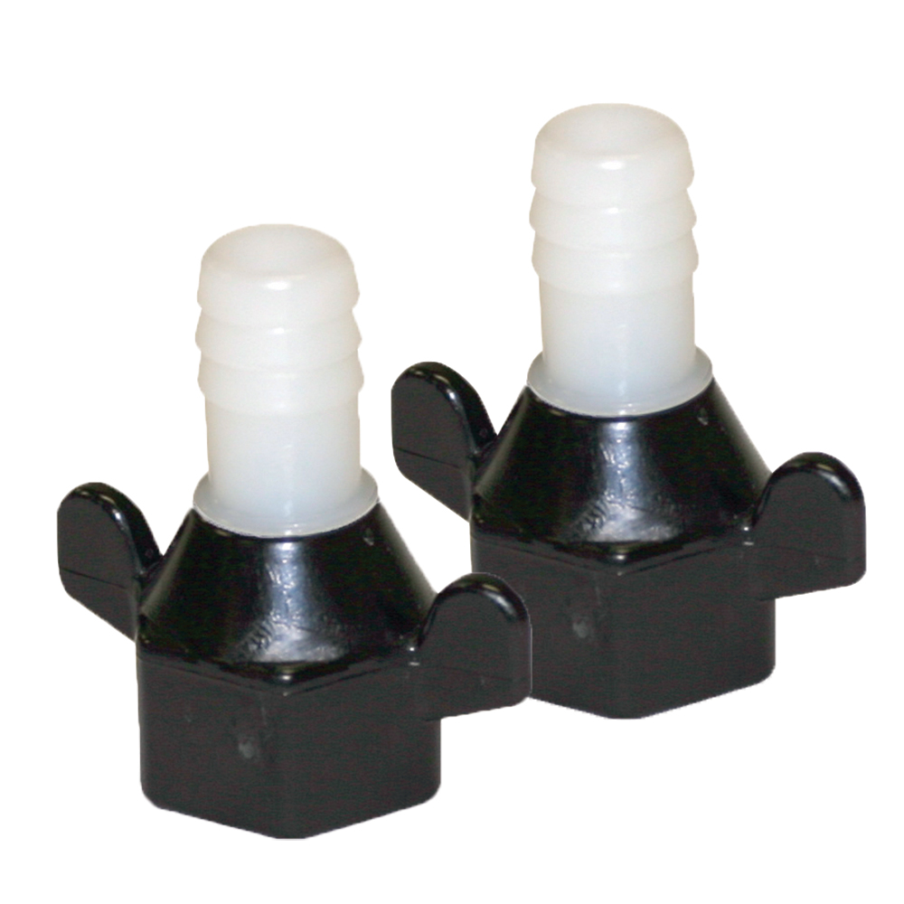 Shurflo by Pentair 1/2" Barb x 1/2" NPT-F Hex/Wingnut Straight Fitting (Pair), made by Shurflo by Pentair - 94-181-04 Shurflo by Pentair 1/2" Barb x 1/2" NPT-F Hex/Wingnut Straight Fitting (Pair), made by Shurflo by Pentair - 94-181-04
