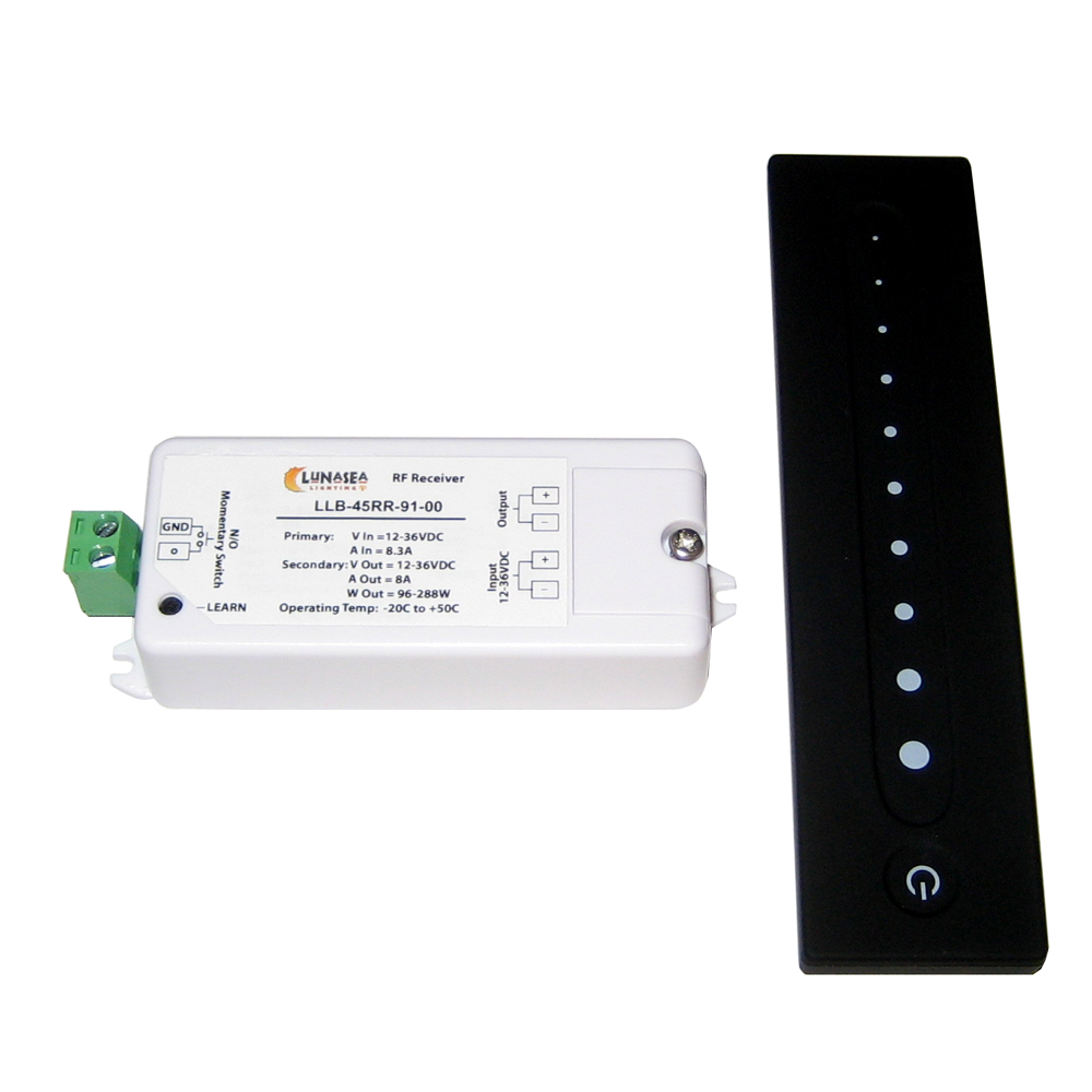 Lunasea Remote Dimming Kit w/Receiver & Linear Remote, made by Lunasea Lighting - LLB-45RE-91-K1 Lunasea Remote Dimming Kit w/Receiver & Linear Remote, made by Lunasea Lighting - LLB-45RE-91-K1