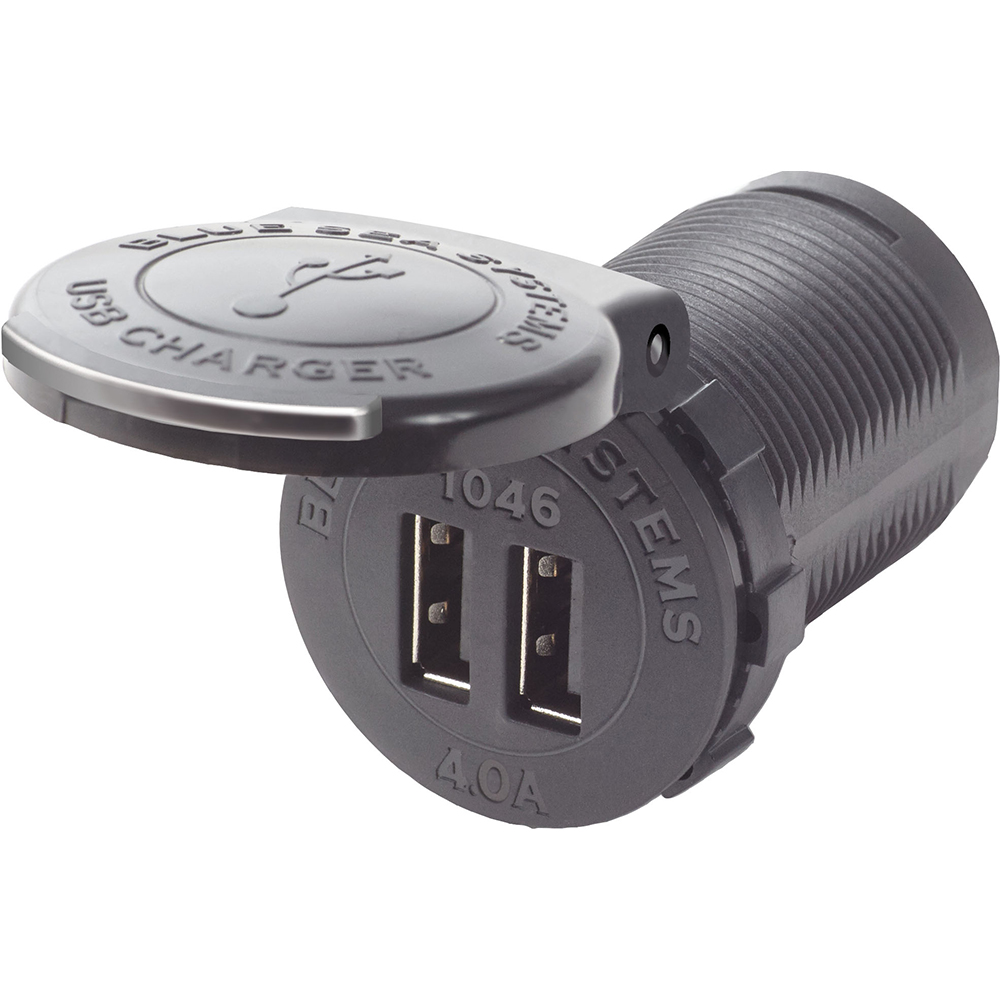 Blue Sea 1046 48V Dual USB Charger Socket Mount, made by Blue Sea Systems - 1046
