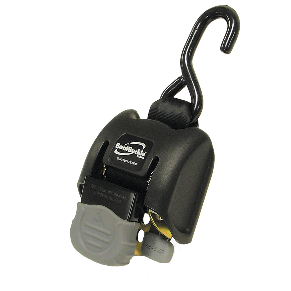 BoatBuckle G2 Retractable Transom Tie-Down - 2"-43" - Pair, made by BoatBuckle - F08893 BoatBuckle G2 Retractable Transom Tie-Down - 2"-43" - Pair, made by BoatBuckle - F08893