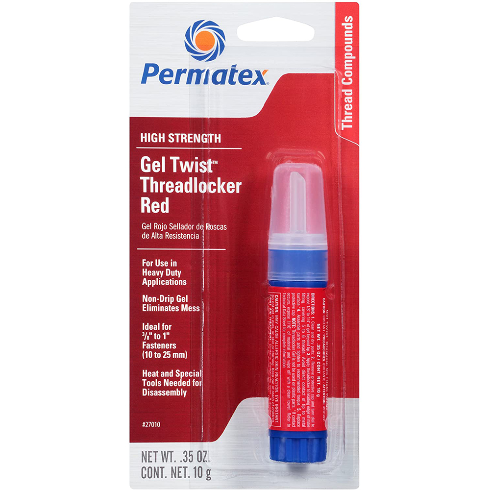 Permatex High Strength Threadlocker RED Gel Twist, made by Permatex - 27010