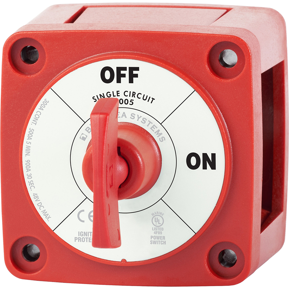 Blue Sea 6005 m-Series (Mini) Battery Switch Single Circuit ON/OFF, made by Blue Sea Systems - 6005 Blue Sea 6005 m-Series (Mini) Battery Switch Single Circuit ON/OFF, made by Blue Sea Systems - 6005