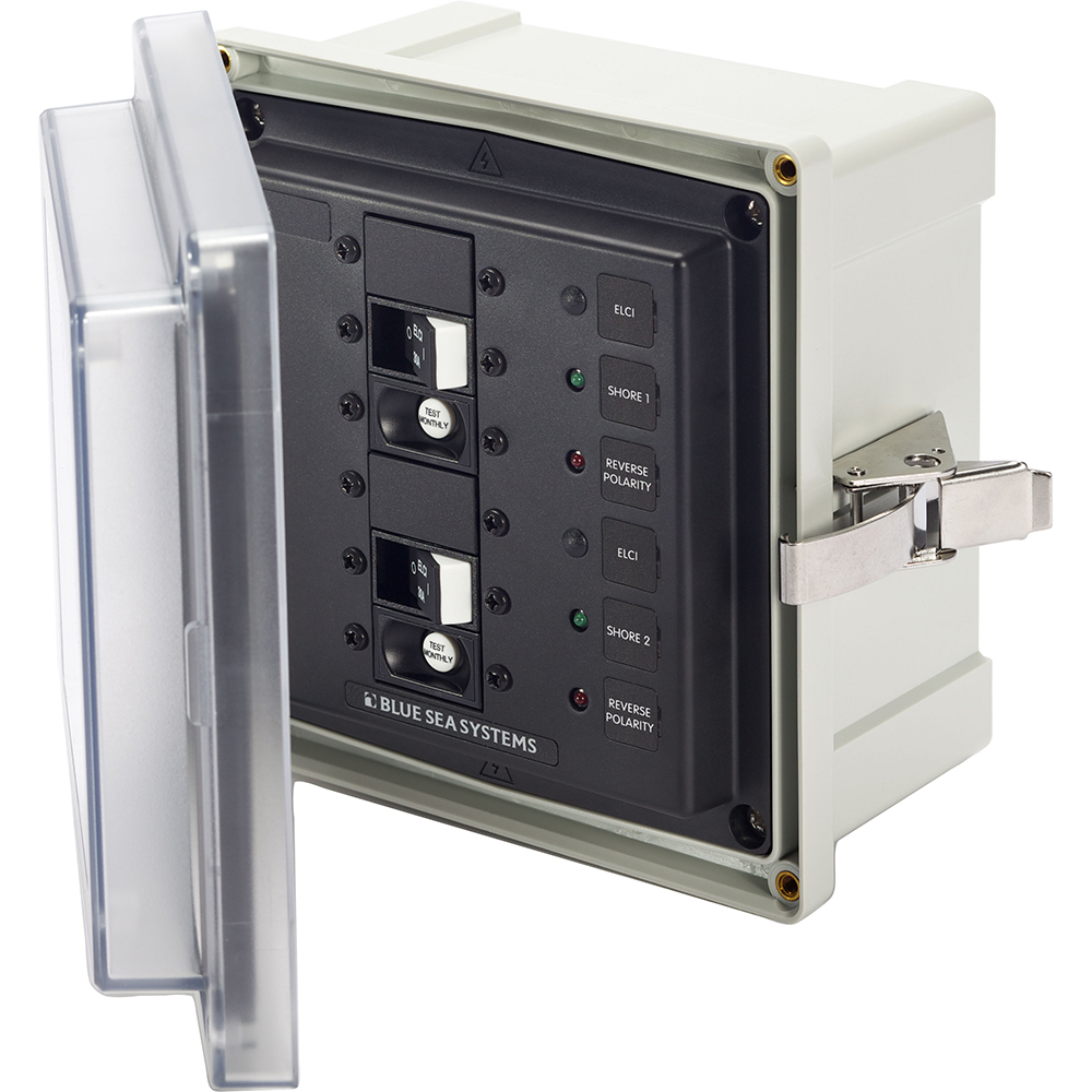 Blue Sea 3117 - SMS Panel Enclosure w/2 ELCI (30A) - 120V AC, made by Blue Sea Systems - 3117 Blue Sea 3117 - SMS Panel Enclosure w/2 ELCI (30A) - 120V AC, made by Blue Sea Systems - 3117