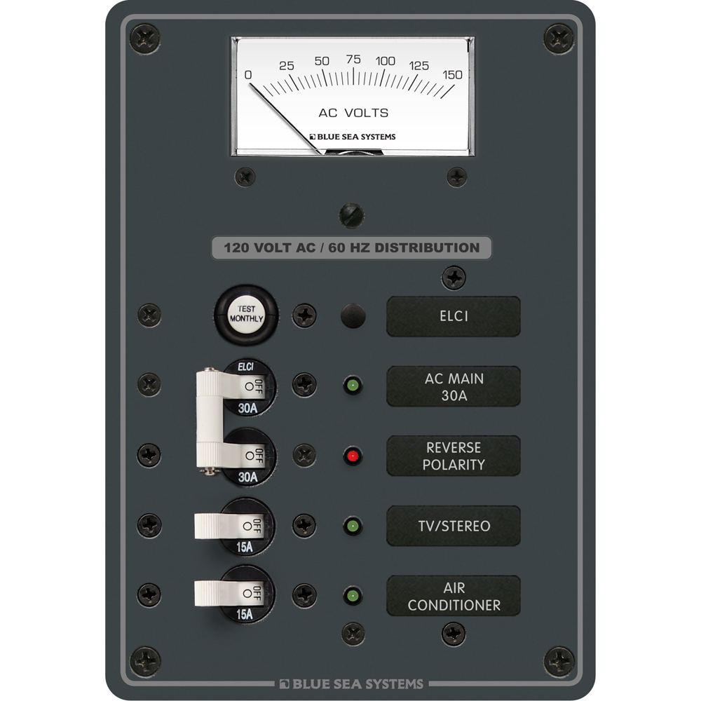 Blue Sea 8102 ELCI GFCI Panel AC 2 Position, made by Blue Sea Systems - 8102 Blue Sea 8102 ELCI GFCI Panel AC 2 Position, made by Blue Sea Systems - 8102