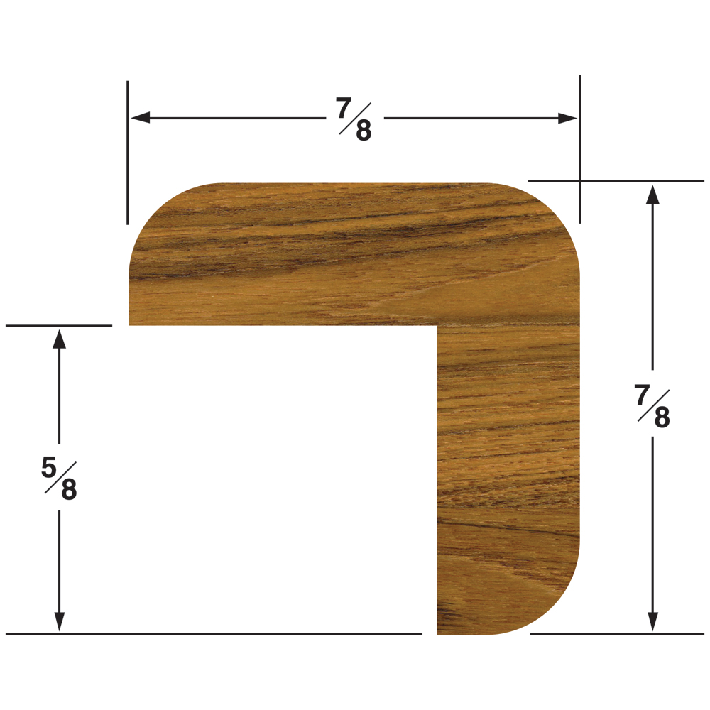 Whitecap Teak "L" Molding Small - 5', made by Whitecap - 60844