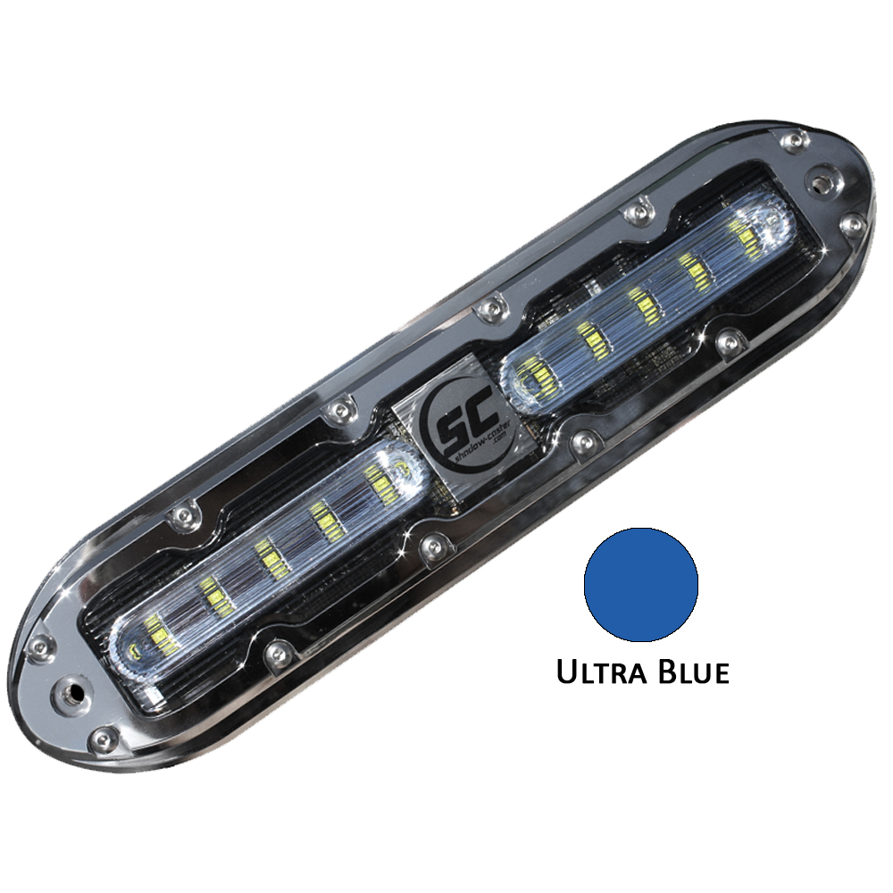 Shadow-Caster SCM-10 LED Underwater Light w/20' Cable - 316 SS Housing - Ultra Blue, made by Shadow-Caster LED Lighting - SCM-10-UB-20 Shadow-Caster SCM-10 LED Underwater Light w/20' Cable - 316 SS Housing - Ultra Blue, made by Shadow-Caster LED Lighting - SCM-10-UB-20