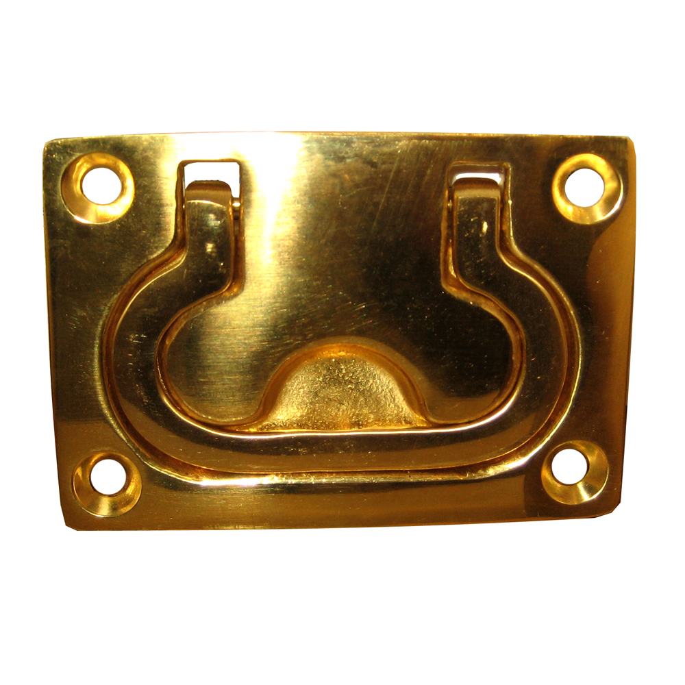 Whitecap Flush Pull Ring - Polished Brass - 3" x 2", made by Whitecap - S-3364BC Whitecap Flush Pull Ring - Polished Brass - 3" x 2", made by Whitecap - S-3364BC