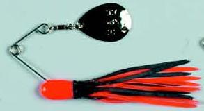 H&H Double Spinner 3/8 (6cd) Orange-Black/Orange, made by H & H Baits - H&H Double Spinner 3/8 (6cd) Orange-Black/Orange, made by H & H Baits -